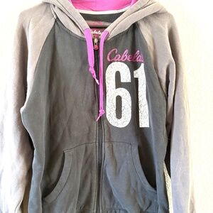 Cabellas 61 womens  hooded sweatshirt size large